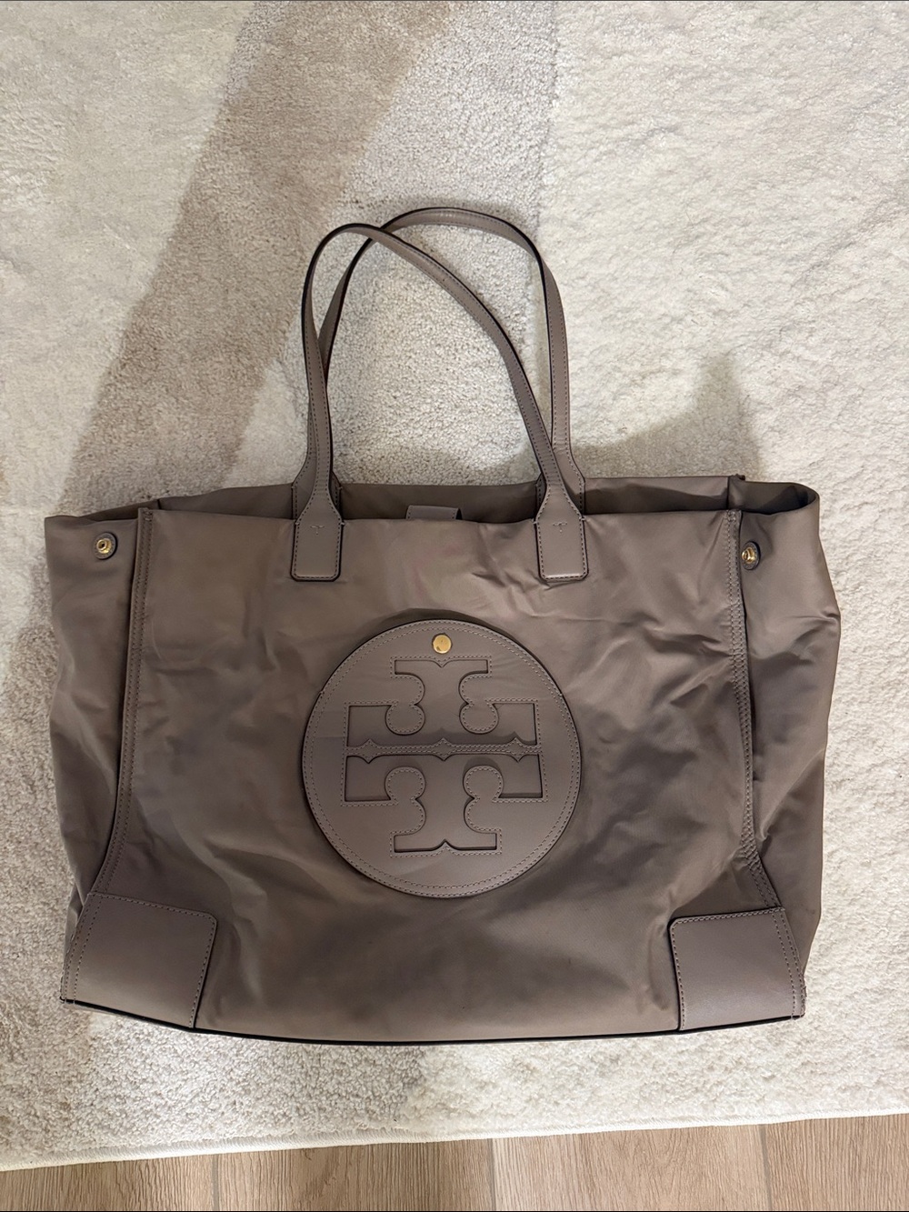 Tory Burch Taupe Nylon Tote